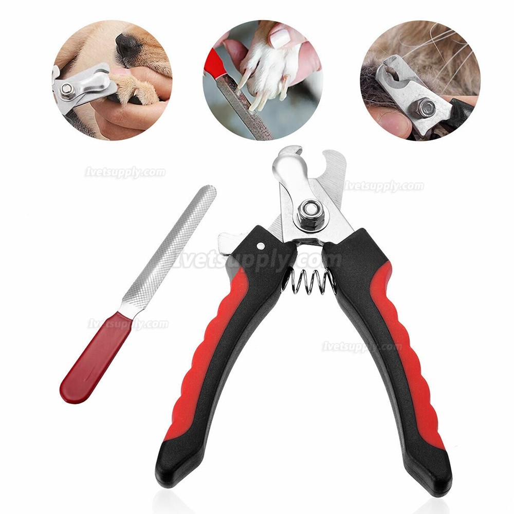 Dog Nail Clippers Trimmer Cat Pet Toenail Claw Cutter Grooming Scissors Blades